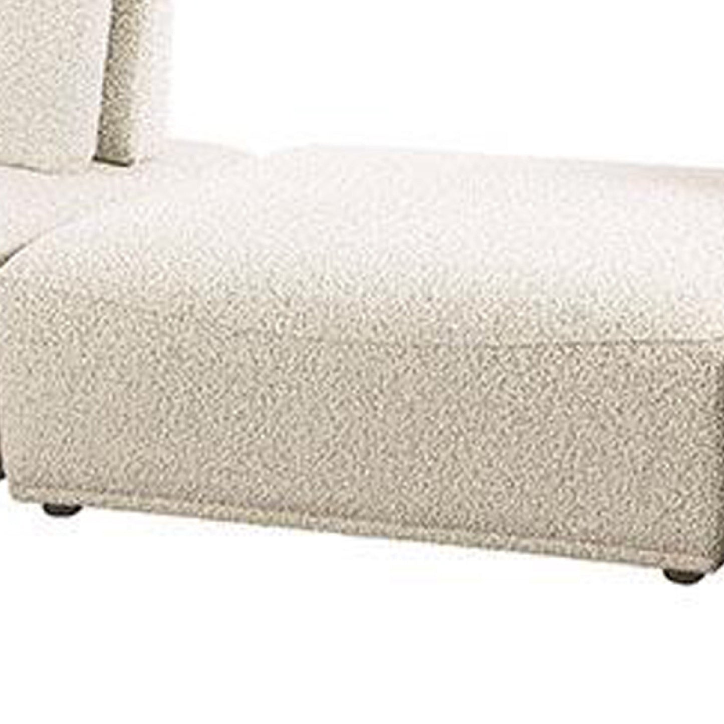 Canapé modulable 2 places Stavan, ottoman beige Boucle, profondeur d'assise réglable