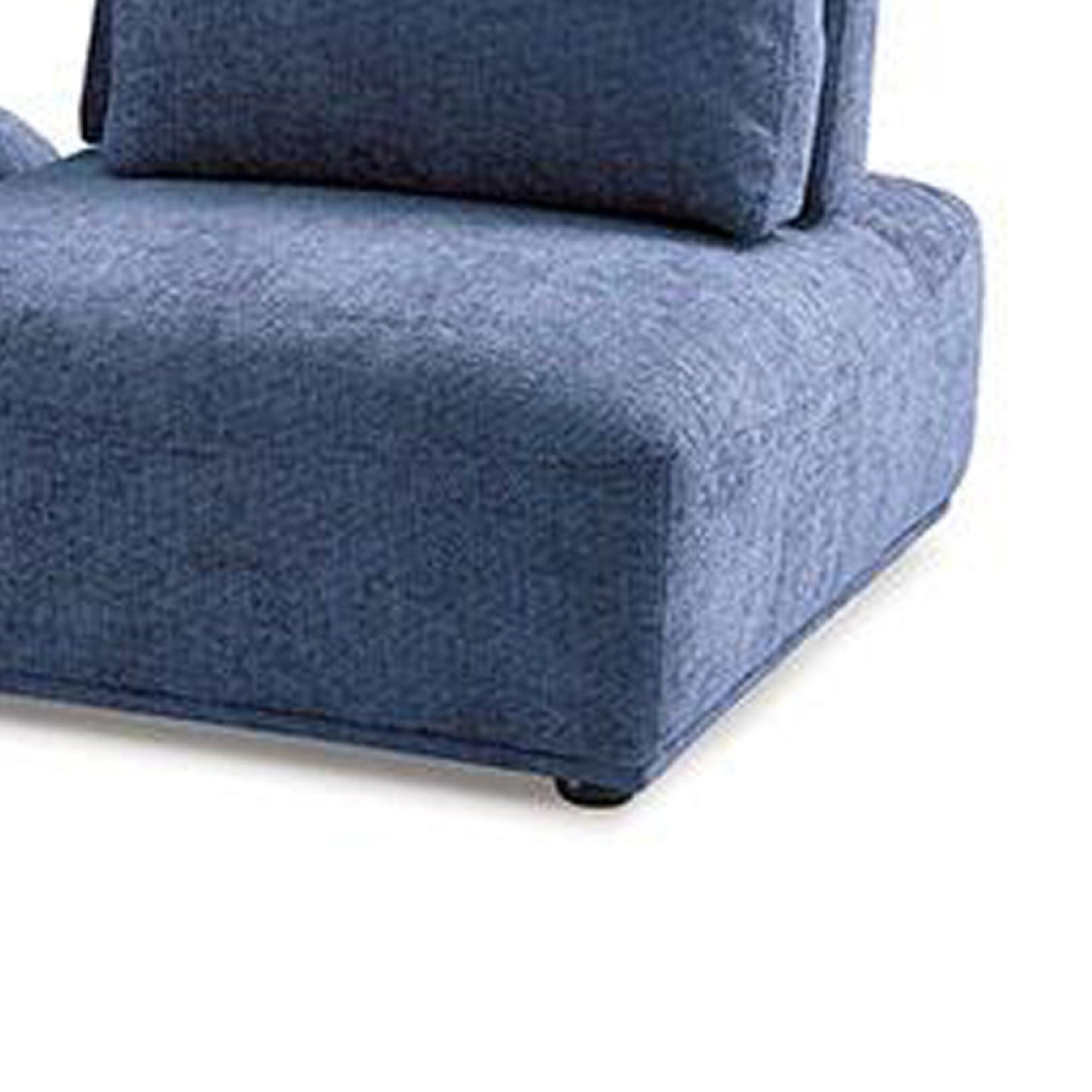 Ensemble de canapés modulaires 2 places Stavan, assise réglable en chenille bleue