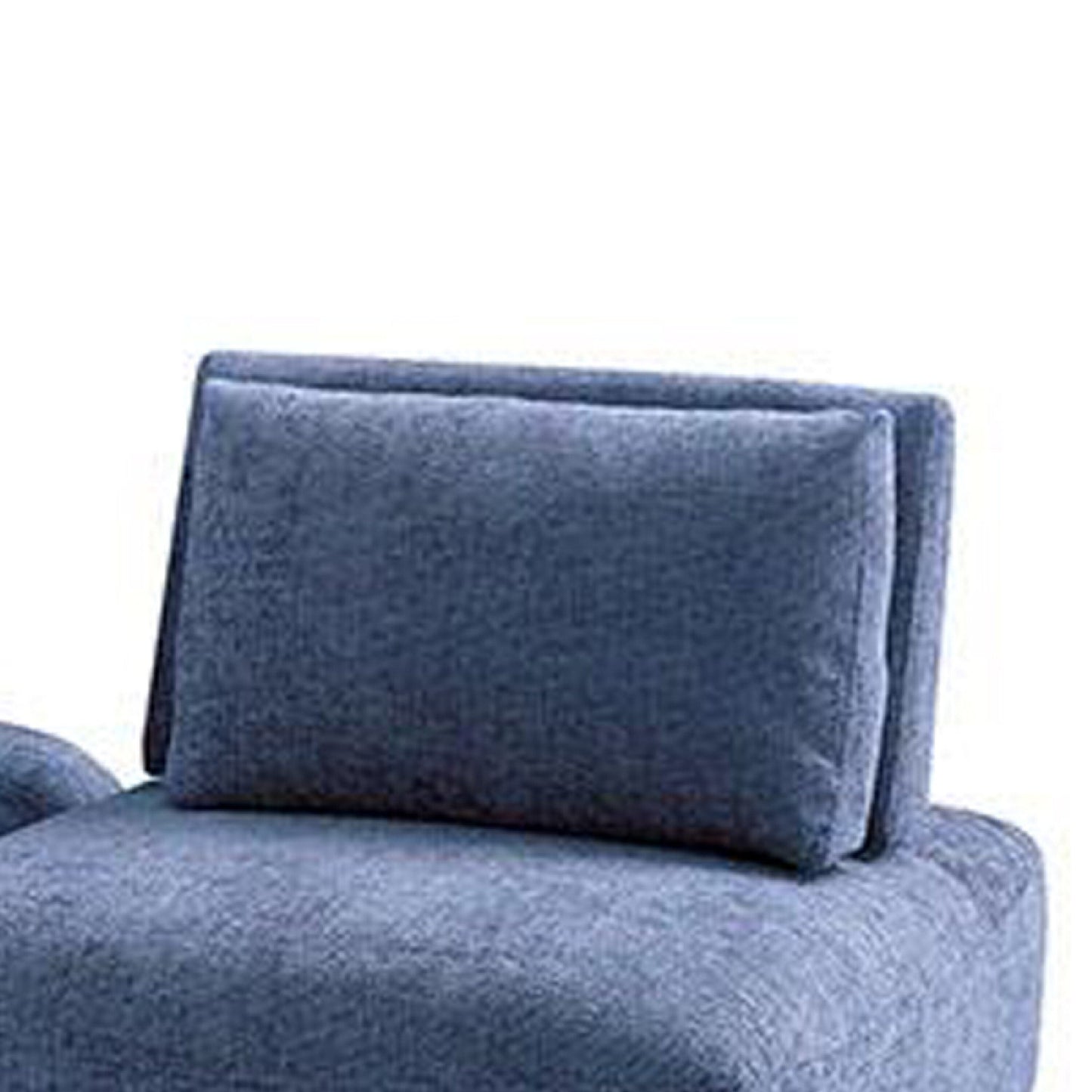Ensemble de canapés modulaires 2 places Stavan, assise réglable en chenille bleue