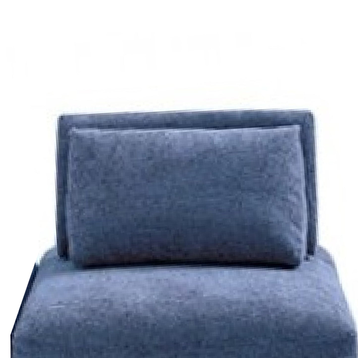 Canapé modulable incurvé 3 places Stavan, chenille bleue, dossiers réglables