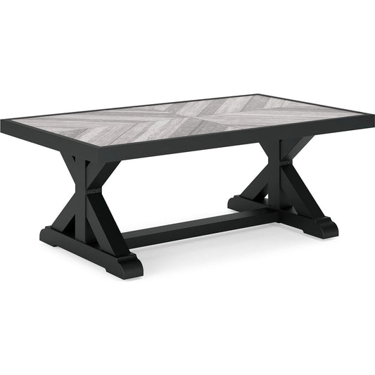 Table basse d'extérieur Beachcroft - Noir/Gris clair