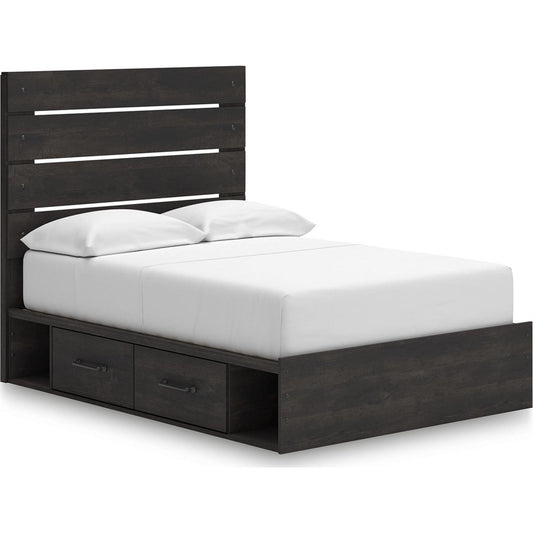 Lit de rangement complet Hollivern - Gris foncé