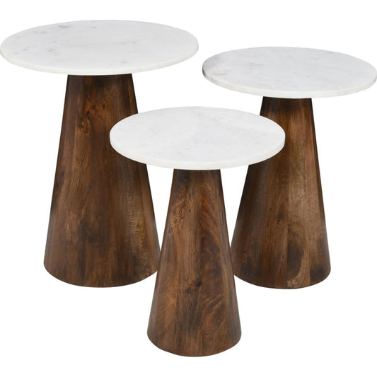 Tables basses gigognes Nolan (ensemble de 3) - Châtaigne