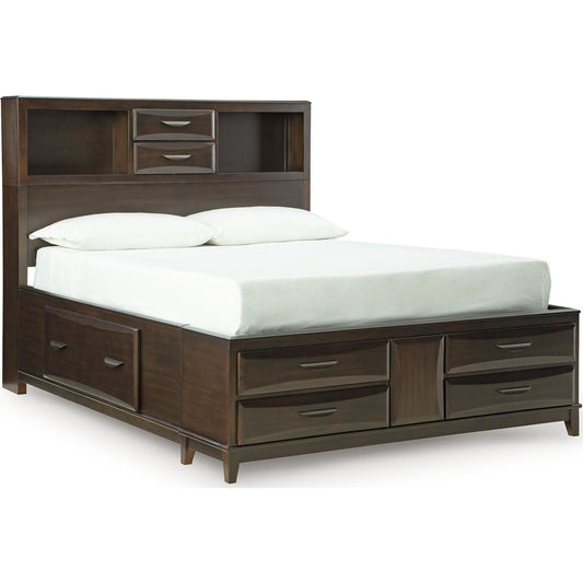Lit de rangement Queen Vanmore - Brun foncé