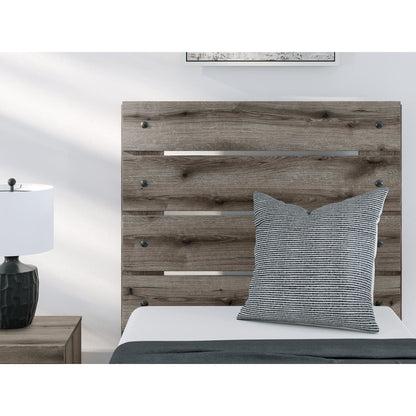 Lit double avec rangement Graystorm - Marron Gris