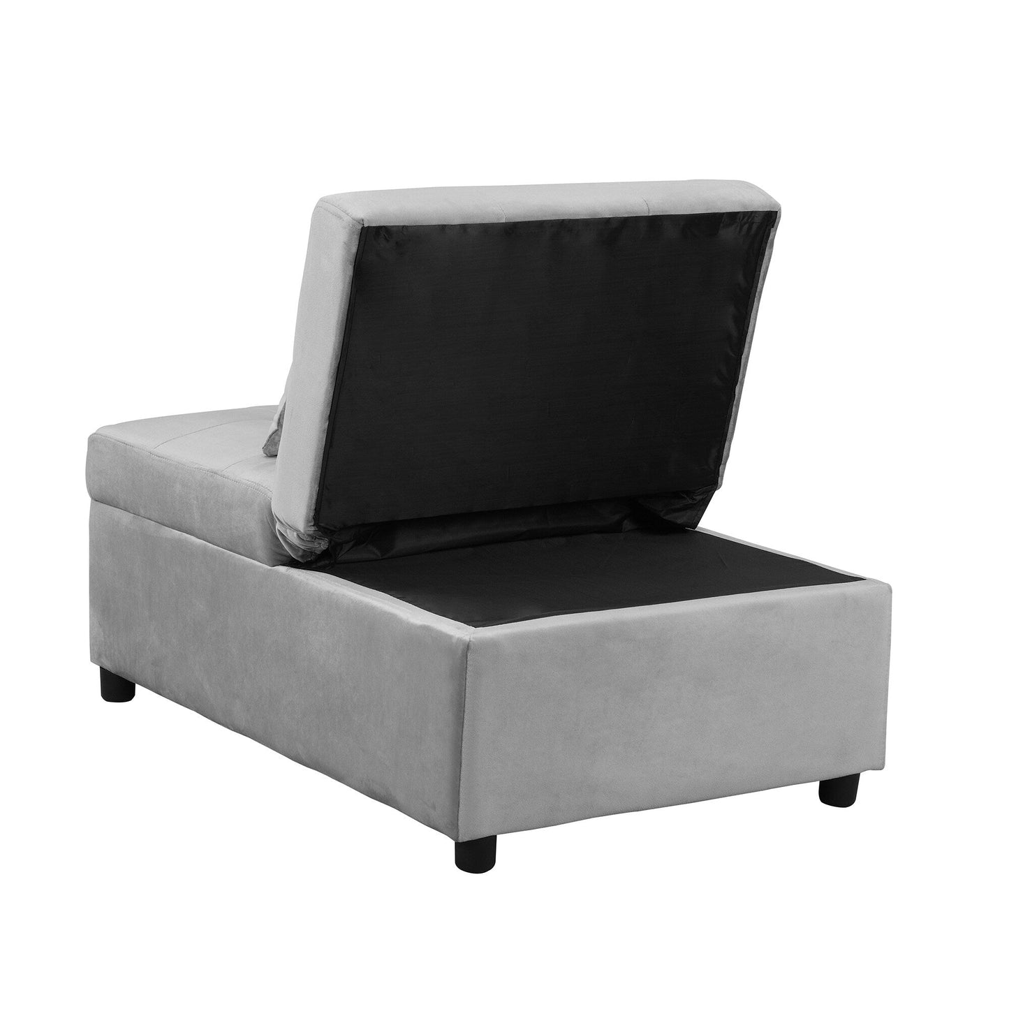 Canapé-lit ottoman simple pliable de 39,8 pouces avec dossier réglable et oreillers pour le salon