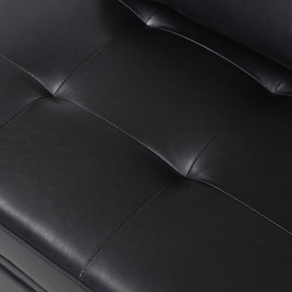 Canapé-lit ottoman simple pliable de 39,8 pouces avec dossier réglable et oreillers pour le salon