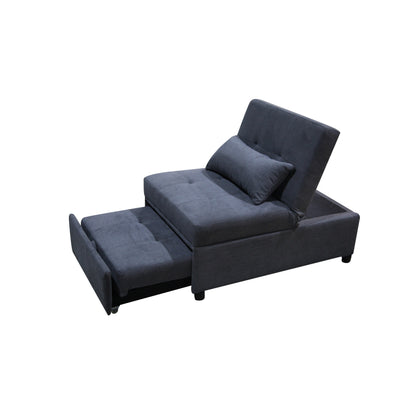 Canapé-lit ottoman simple pliable de 39,8 pouces avec dossier réglable et oreillers pour le salon