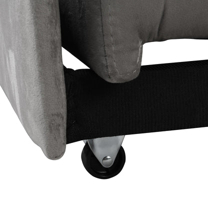Canapé-lit ottoman simple pliable de 39,8 pouces avec dossier réglable et oreillers pour le salon