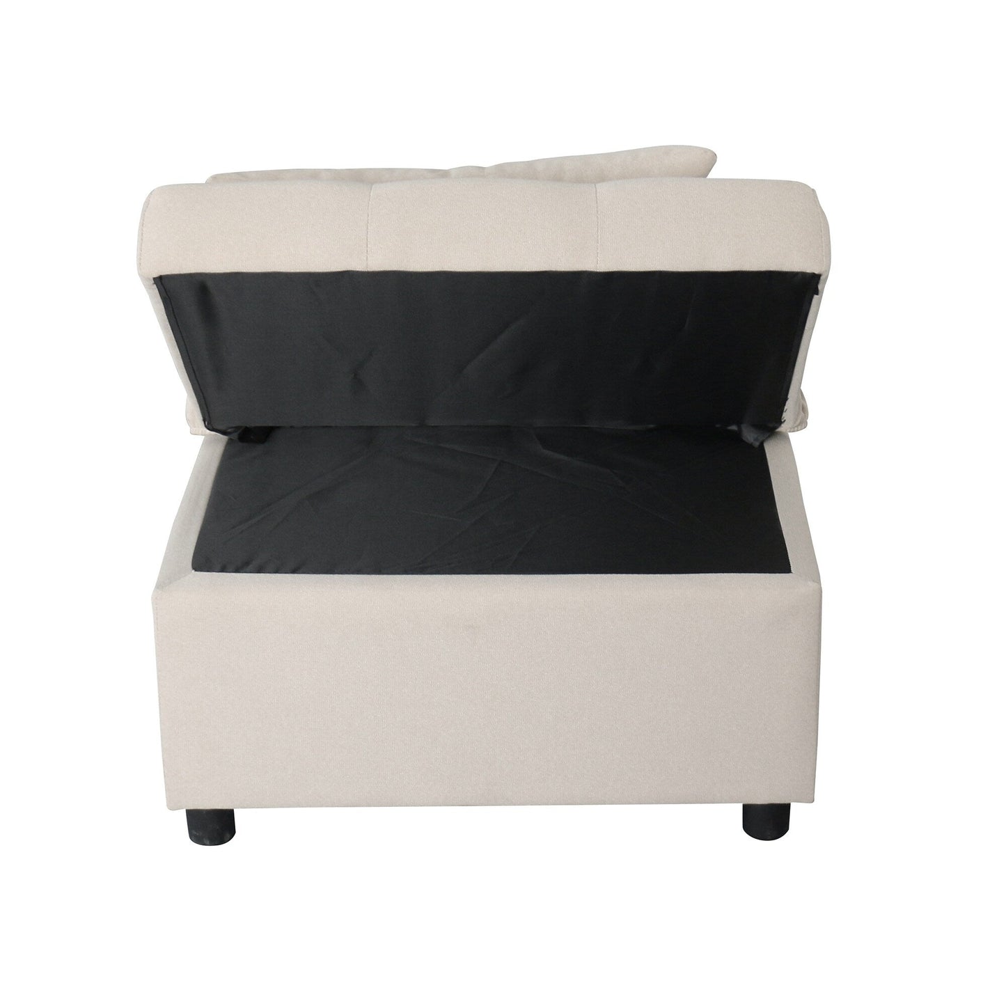 Canapé-lit ottoman simple pliable de 39,8 pouces avec dossier réglable et oreillers pour le salon
