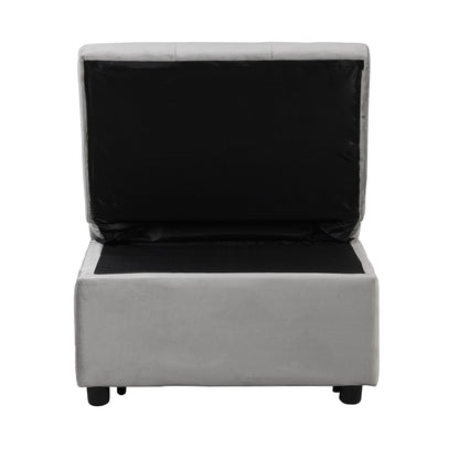 Canapé-lit ottoman simple pliable de 39,8 pouces avec dossier réglable et oreillers pour le salon