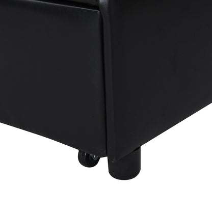 Canapé-lit ottoman simple pliable de 39,8 pouces avec dossier réglable et oreillers pour le salon