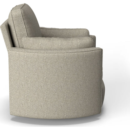 Chaise pivotante à dossier relevable Luana - Argent