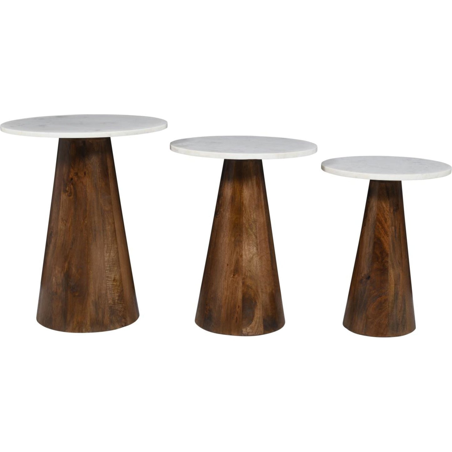 Tables basses gigognes Nolan (ensemble de 3) - Châtaigne