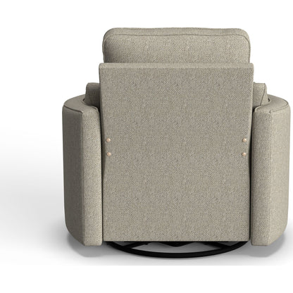 Chaise pivotante à dossier relevable Luana - Argent