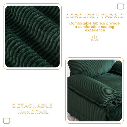 Fauteuil surdimensionné de 56,9 W avec ottoman, fauteuil de lecture pour chambre à coucher, canapé-lit inclinable moderne surdimensionné