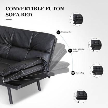 Canapé-lit convertible avec accoudoirs réglables