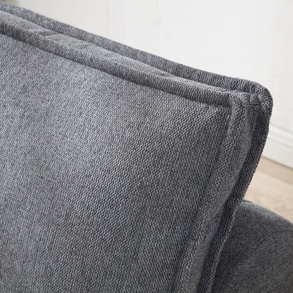 Canapé-lit gigogne ottoman gris foncé avec dossier réglable