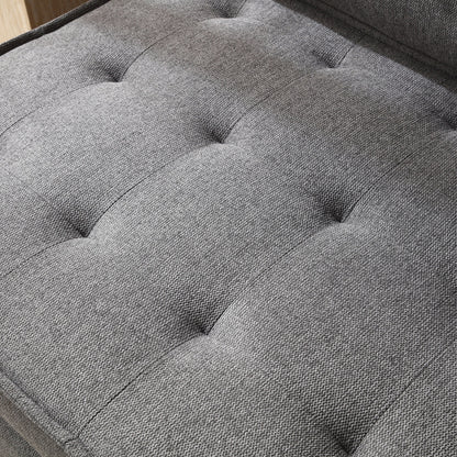 Canapé-lit gigogne ottoman gris foncé avec dossier réglable