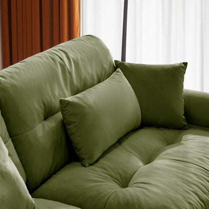 Canapé 3 places extra large en velours moderne, canapé surdimensionné, assise et dossier confortables comme un nuage