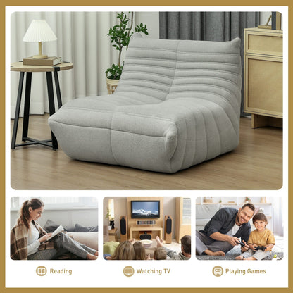 Pouf HOMCOM pour adultes, fauteuil géant au coin du feu, canapé paresseux, pouf avec mousse haute densité confortable