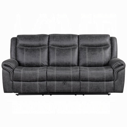 Canapé inclinable électrique Hesy avec table rabattable, gris foncé, 85 pouces