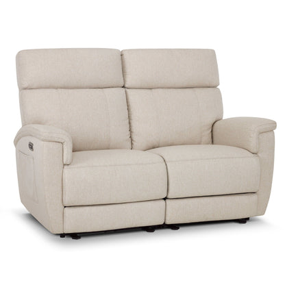 Canapé inclinable électrique MCombo 60.2 avec massage et double chauffage, appui-tête réglable, ports USB et Type-C, tissu