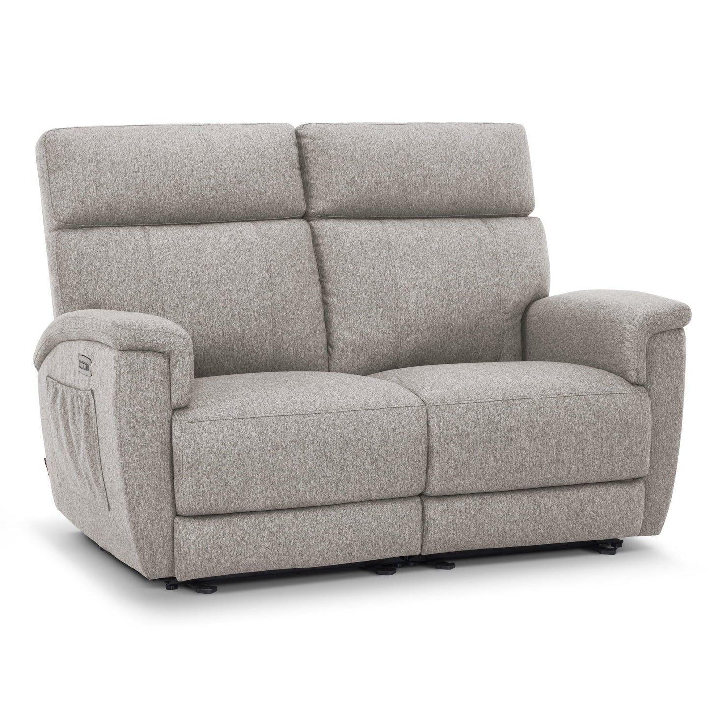 Canapé inclinable électrique MCombo 60.2 avec massage et double chauffage, appui-tête réglable, ports USB et Type-C, tissu