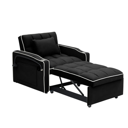 Canapé-lit convertible 3 en 1 moderne 70.86 avec dossier réglable et port de chargement USB pour le salon