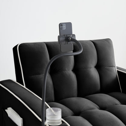 Canapé-lit convertible 3 en 1 moderne 70.86 avec dossier réglable et port de chargement USB pour le salon