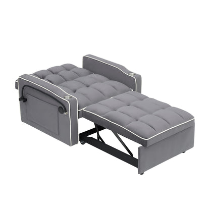 Canapé-lit convertible 3 en 1 moderne 70.86 avec dossier réglable et port de chargement USB pour le salon