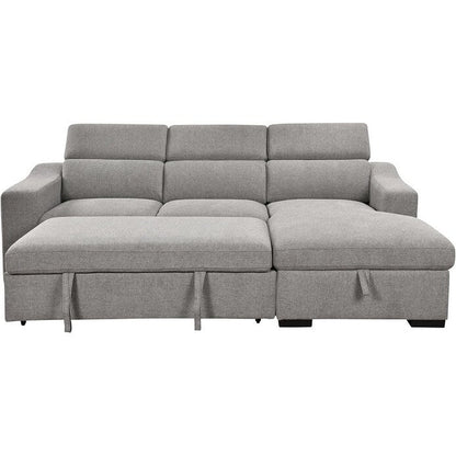Canapé d'angle convertible Roomfitters 103 avec méridienne de rangement, appuie-têtes réglables et canapé-lit en L