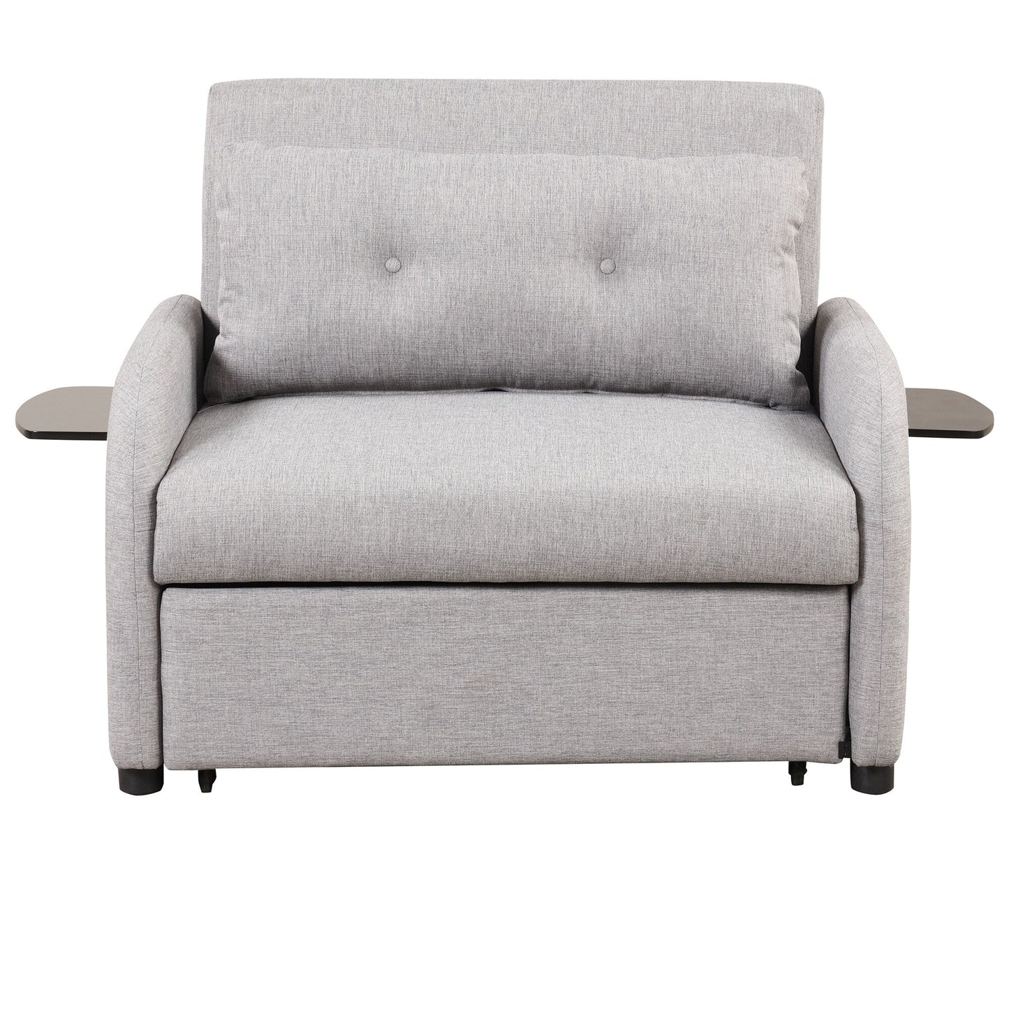 Canapé-lit gigogne 3-en-1 Roomfitters avec tables à oreilles, chargement USB et tissu adapté à la sieste pour le salon