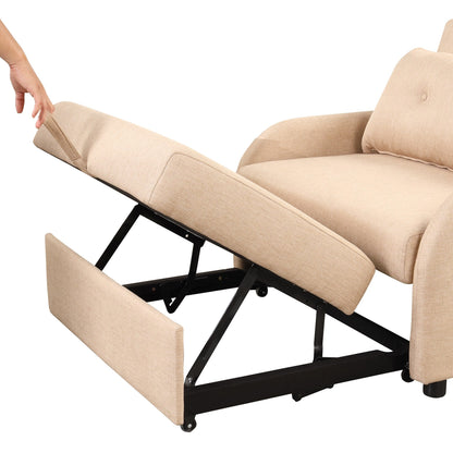 Canapé-lit gigogne 3-en-1 Roomfitters avec tables à oreilles, chargement USB et tissu adapté à la sieste pour le salon