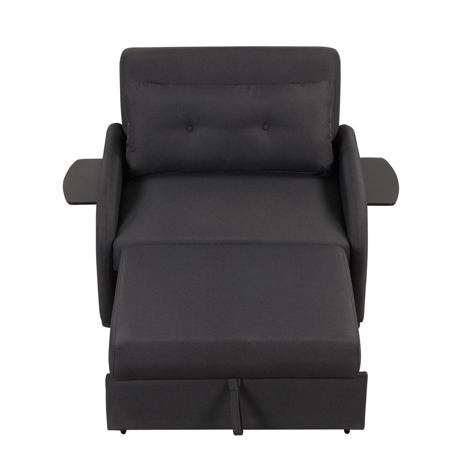 Canapé-lit gigogne 3-en-1 Roomfitters avec tables à oreilles, chargement USB et tissu adapté à la sieste pour le salon