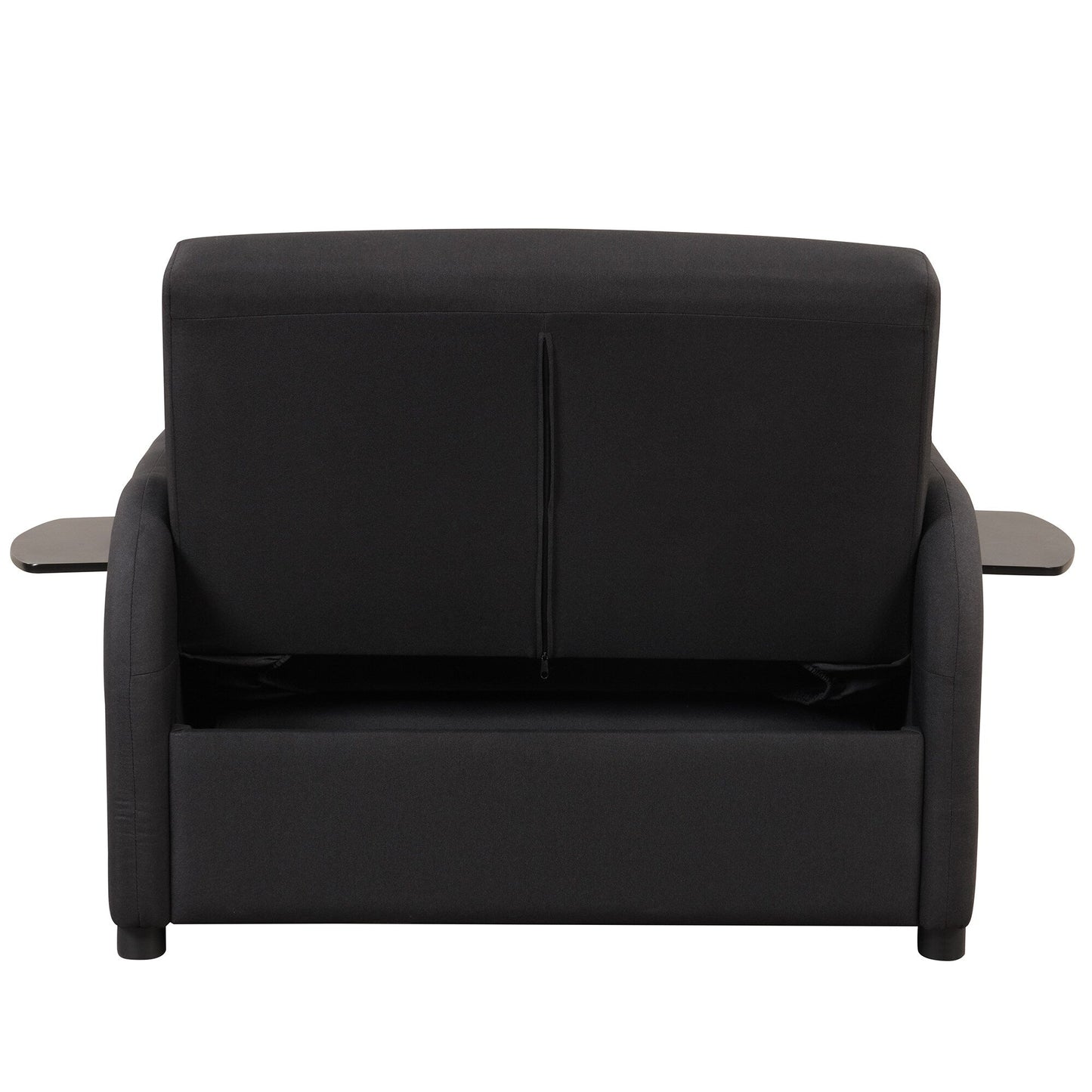 Canapé-lit gigogne 3-en-1 Roomfitters avec tables à oreilles, chargement USB et tissu adapté à la sieste pour le salon