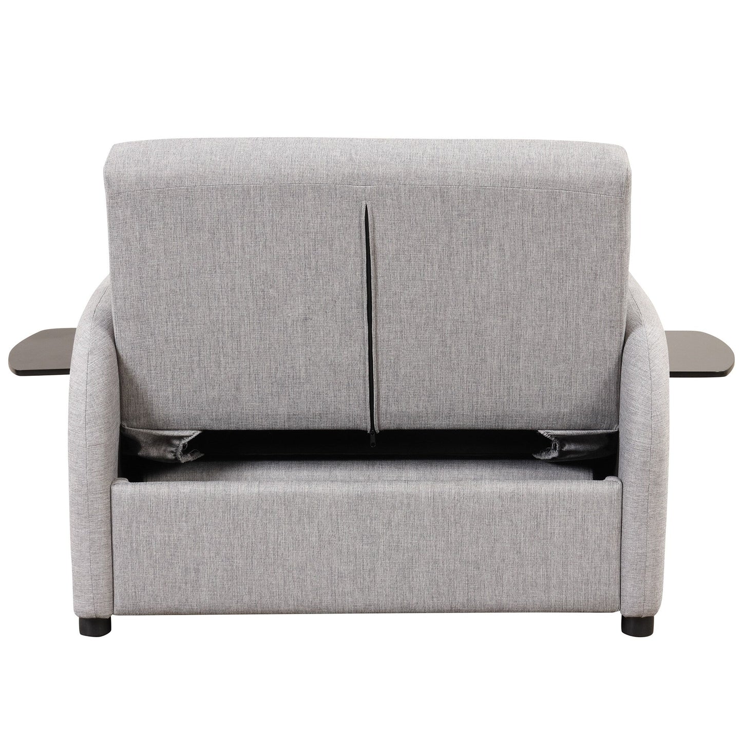 Canapé-lit gigogne 3-en-1 Roomfitters avec tables à oreilles, chargement USB et tissu adapté à la sieste pour le salon