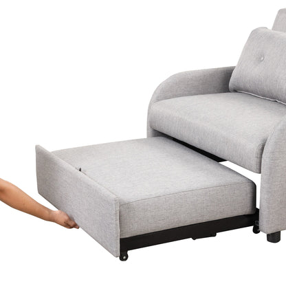 Canapé-lit gigogne 3-en-1 Roomfitters avec tables à oreilles, chargement USB et tissu adapté à la sieste pour le salon