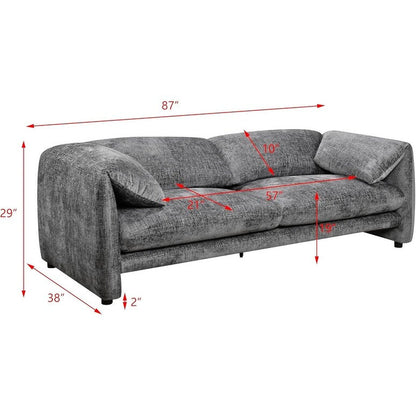 Canapé 3 places Roomfitters 87 avec accoudoir large et confortable, dossier en éponge haute densité et ses coussins moelleux et moelleux