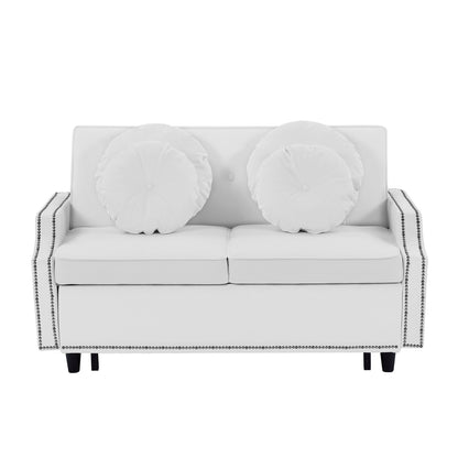 Canapé-lit réglable Roomfitters avec dossier capitonné, ports USB et coussins lombaires floraux, idéal pour le salon