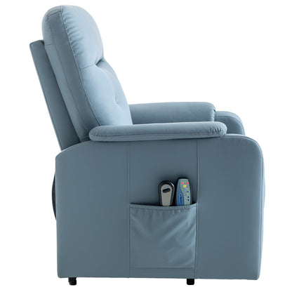 Fauteuil inclinable massant Roomfitters, fauteuil releveur électrique avec poche latérale, massage réglable et fonction chauffante