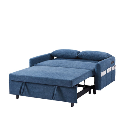 Canapé-lit gigogne Roomfitters avec dossier réglable, poches de rangement, ports USB et oreillers moelleux