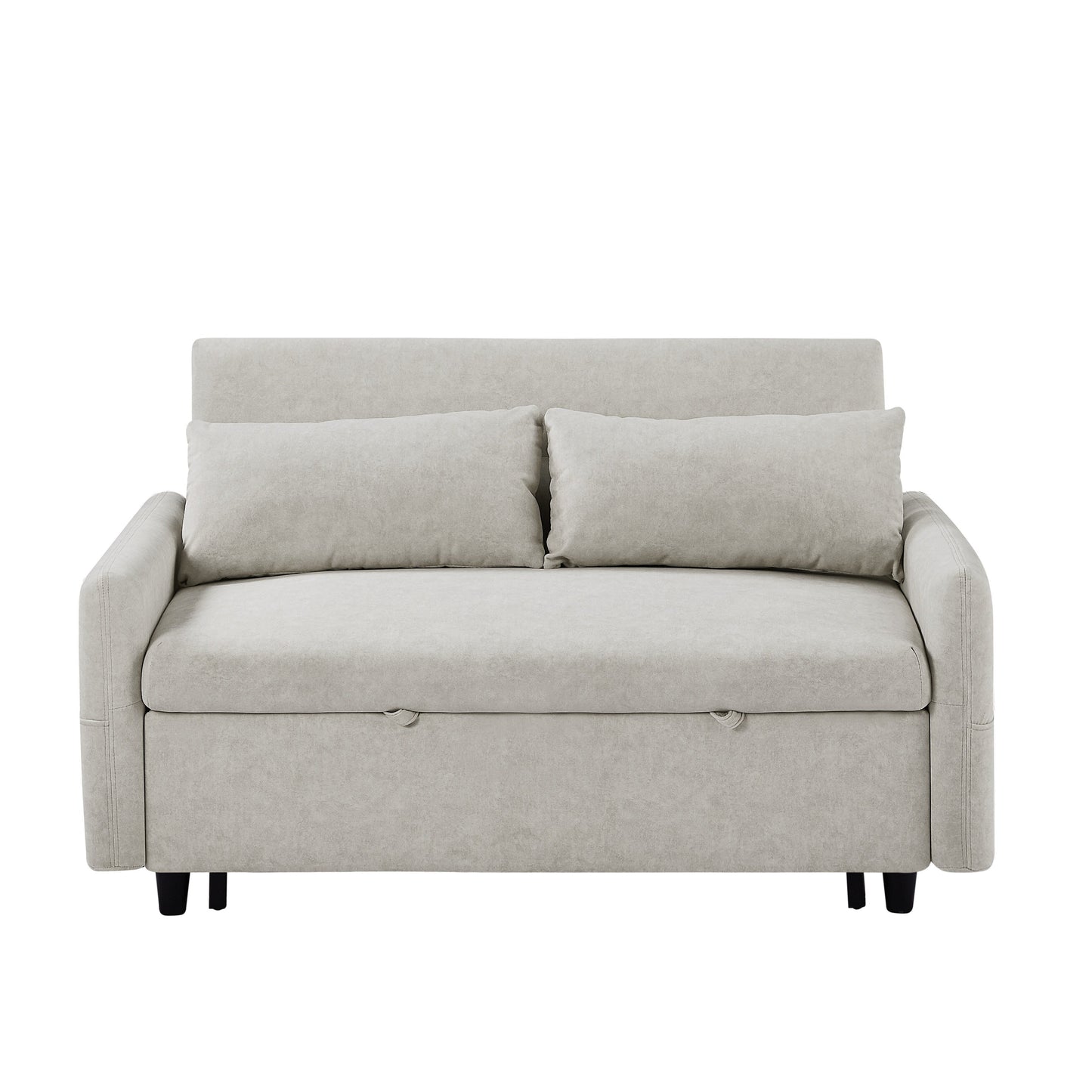 Canapé-lit gigogne Roomfitters avec dossier réglable, poches de rangement, ports USB et oreillers moelleux