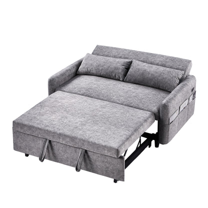 Canapé-lit gigogne Roomfitters avec dossier réglable, poches de rangement, ports USB et oreillers moelleux