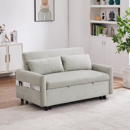 Canapé-lit gigogne Roomfitters avec dossier réglable, poches de rangement, ports USB et oreillers moelleux