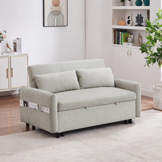 Canapé-lit gigogne Roomfitters avec dossier réglable, poches de rangement, ports USB et oreillers moelleux