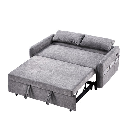Canapé-lit gigogne Roomfitters avec dossier réglable, poches de rangement, ports USB et oreillers moelleux