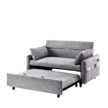 Canapé-lit gigogne Roomfitters avec dossier réglable, poches de rangement, ports USB et oreillers moelleux