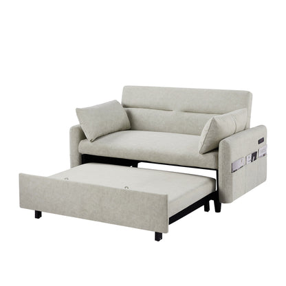 Canapé-lit gigogne Roomfitters avec dossier réglable, poches de rangement, ports USB et oreillers moelleux