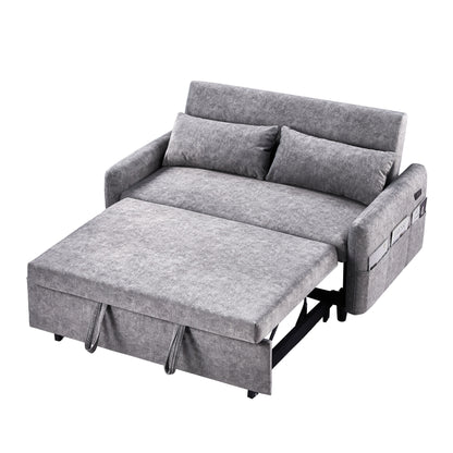 Canapé-lit gigogne Roomfitters avec dossier réglable, poches de rangement, ports USB et oreillers moelleux